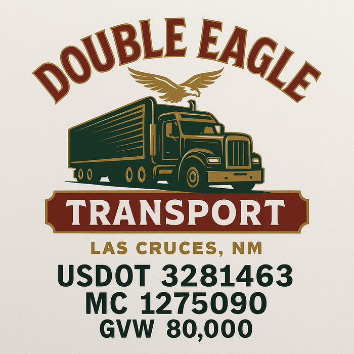Custom Truck Door Decal Sticker Sign For Trucking, Transport, Logistics, Work Trucks, Semi Trucks With USDOT, MC, CA, KYU, VIN, GVW Regulation Numbers (Set of 2)