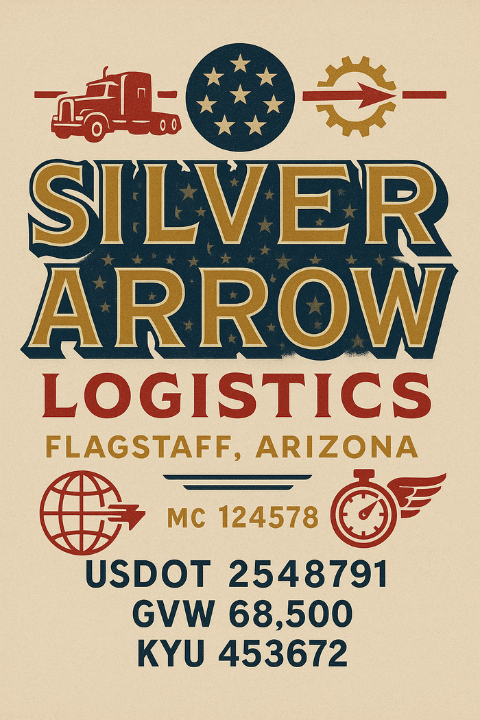 Custom Truck Door Decal Sticker Sign For Trucking, Transport, Logistics, Work Trucks, Semi Trucks With USDOT, MC, CA, KYU, VIN, GVW Regulation Numbers (Set of 2)