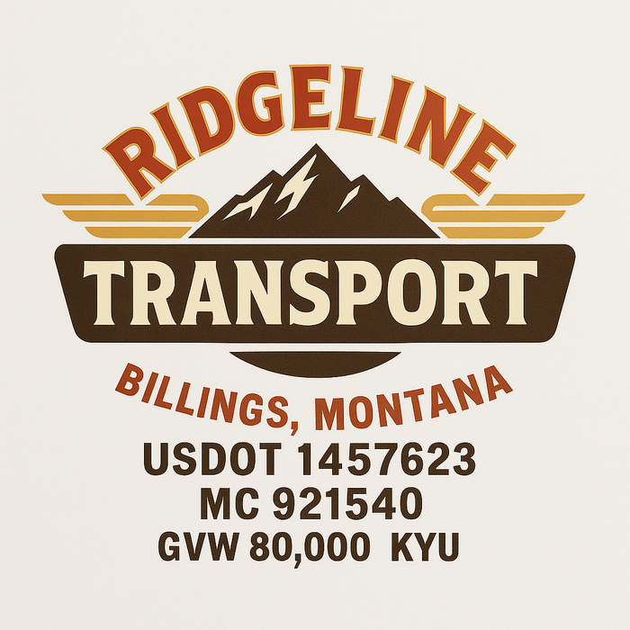 Custom Truck Door Decal Sticker Sign For Trucking, Transport, Logistics, Work Trucks, Semi Trucks With USDOT, MC, CA, KYU, VIN, GVW Regulation Numbers (Set of 2)