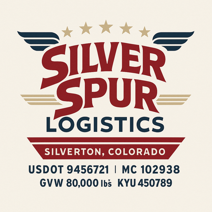 Custom Truck Door Decal Sticker Sign For Trucking, Transport, Logistics, Work Trucks, Semi Trucks With USDOT, MC, CA, KYU, VIN, GVW Regulation Numbers (Set of 2)