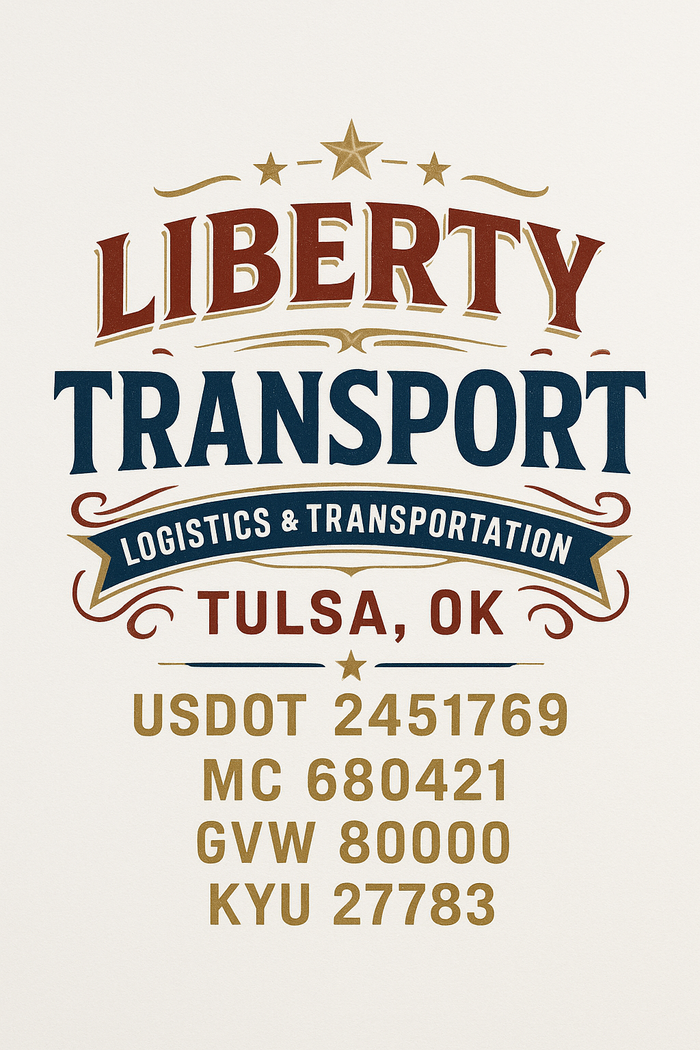 Custom Truck Door Decal Sticker Sign For Trucking, Transport, Logistics, Work Trucks, Semi Trucks With USDOT, MC, CA, KYU, VIN, GVW Regulation Numbers (Set of 2)