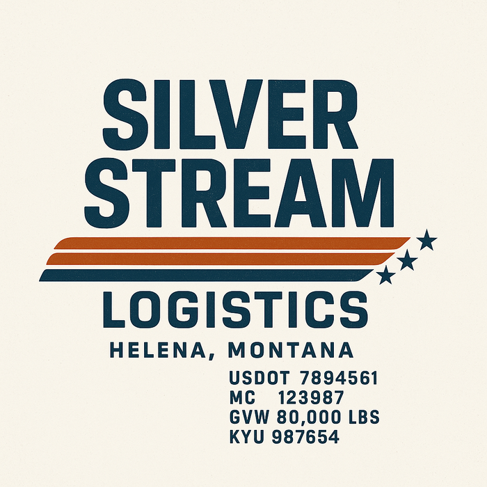 Custom Truck Door Decal Sticker Sign For Trucking, Transport, Logistics, Work Trucks, Semi Trucks With USDOT, MC, CA, KYU, VIN, GVW Regulation Numbers (Set of 2)