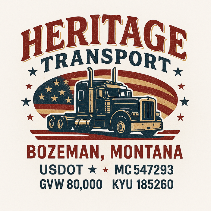 Custom Truck Door Decal Sticker Sign For Trucking, Transport, Logistics, Work Trucks, Semi Trucks With USDOT, MC, CA, KYU, VIN, GVW Regulation Numbers (Set of 2)