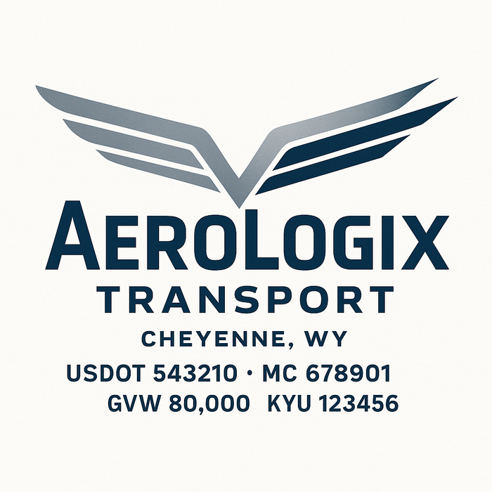 Custom Truck Door Decal Sticker Sign For Trucking, Transport, Logistics, Work Trucks, Semi Trucks With USDOT, MC, CA, KYU, VIN, GVW Regulation Numbers (Set of 2)