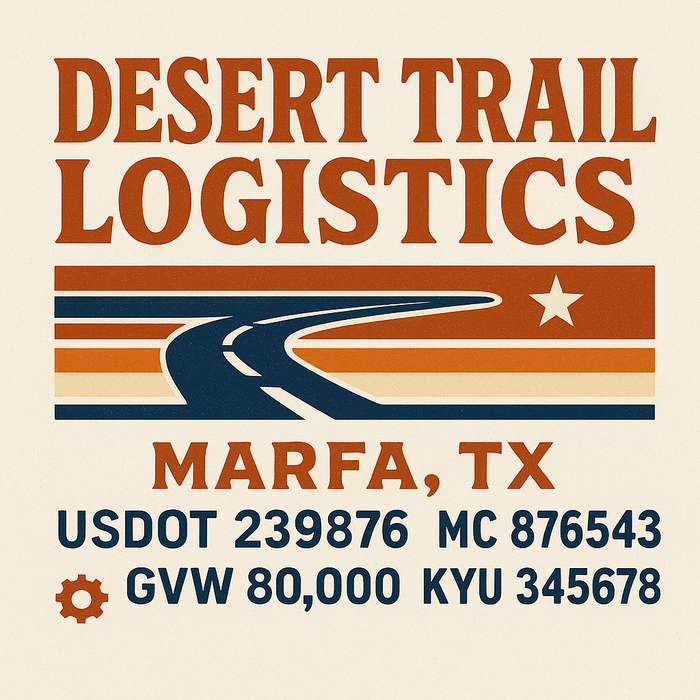 Custom Truck Door Decal Sticker Sign For Trucking, Transport, Logistics, Work Trucks, Semi Trucks With USDOT, MC, CA, KYU, VIN, GVW Regulation Numbers (Set of 2)