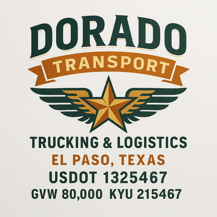 Custom Truck Door Decal Sticker Sign For Trucking, Transport, Logistics, Work Trucks, Semi Trucks With USDOT, MC, CA, KYU, VIN, GVW Regulation Numbers (Set of 2)