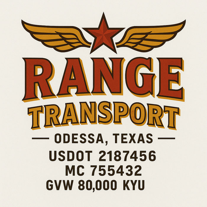 Custom Truck Door Decal Sticker Sign For Trucking, Transport, Logistics, Work Trucks, Semi Trucks With USDOT, MC, CA, KYU, VIN, GVW Regulation Numbers (Set of 2)