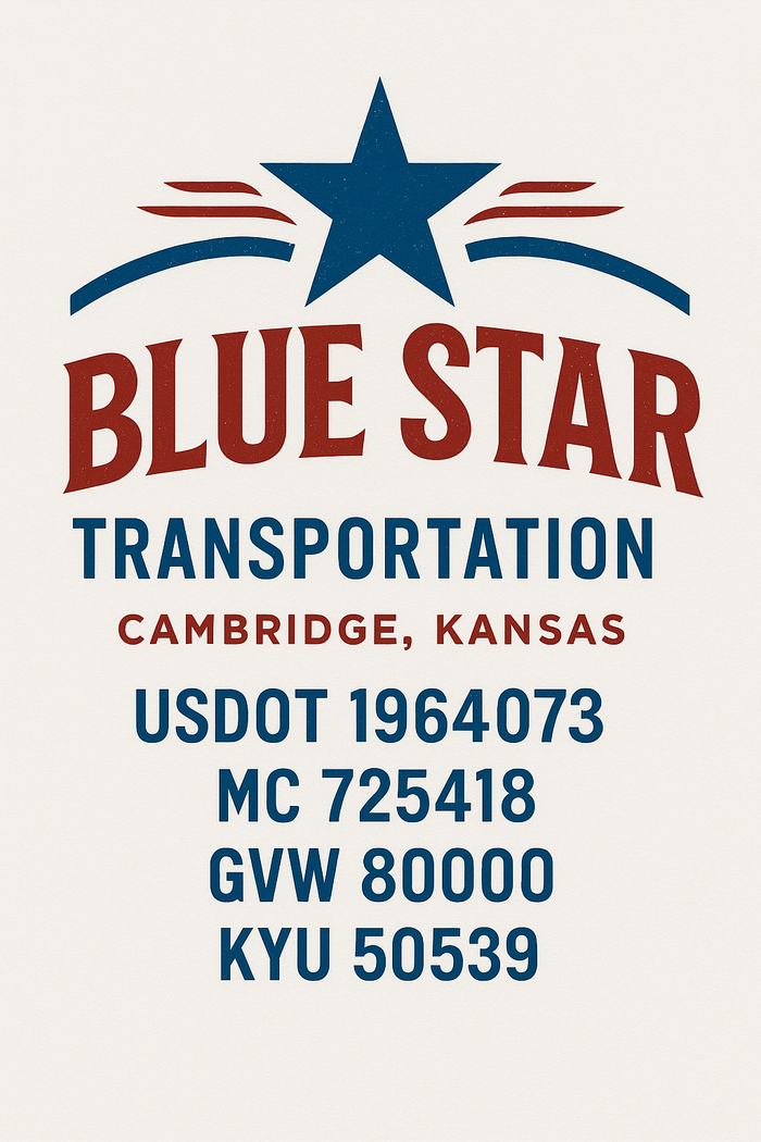 Custom Truck Door Decal Sticker Sign For Trucking, Transport, Logistics, Work Trucks, Semi Trucks With USDOT, MC, CA, KYU, VIN, GVW Regulation Numbers (Set of 2)