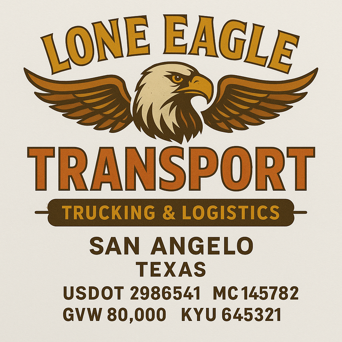 Custom Truck Door Decal Sticker Sign For Trucking, Transport, Logistics, Work Trucks, Semi Trucks With USDOT, MC, CA, KYU, VIN, GVW Regulation Numbers (Set of 2)