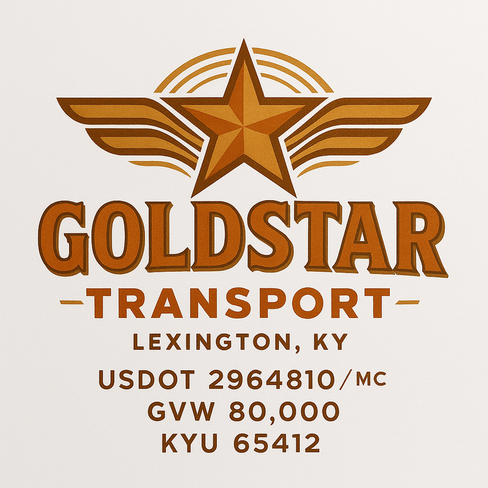 Custom Truck Door Decal Sticker Sign For Trucking, Transport, Logistics, Work Trucks, Semi Trucks With USDOT, MC, CA, KYU, VIN, GVW Regulation Numbers (Set of 2)
