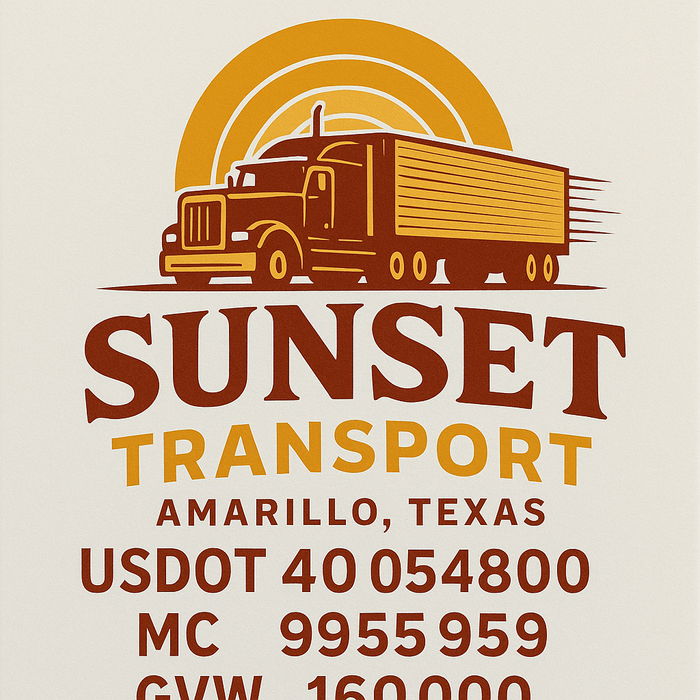 Custom Truck Door Decal Sticker Sign For Trucking, Transport, Logistics, Work Trucks, Semi Trucks With USDOT, MC, CA, KYU, VIN, GVW Regulation Numbers (Set of 2)