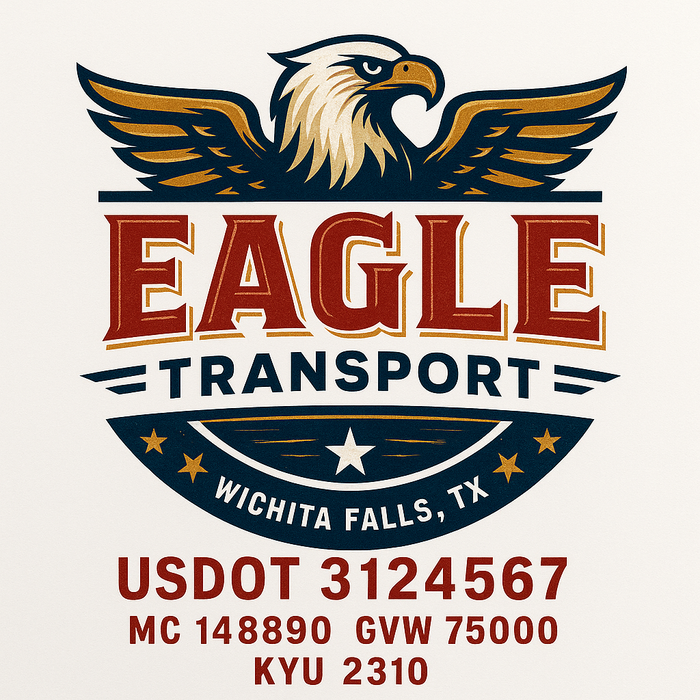Custom Truck Door Decal Sticker Sign For Trucking, Transport, Logistics, Work Trucks, Semi Trucks With USDOT, MC, CA, KYU, VIN, GVW Regulation Numbers (Set of 2)
