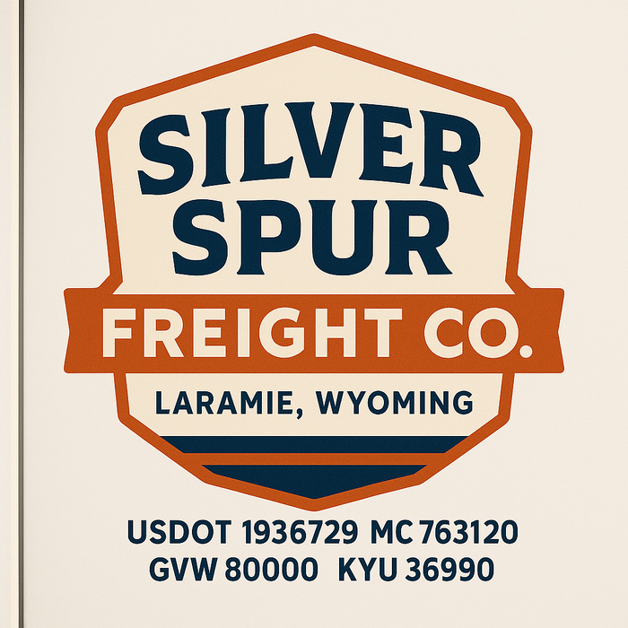 Custom Truck Door Decal Sticker Sign For Trucking, Transport, Logistics, Work Trucks, Semi Trucks With USDOT, MC, CA, KYU, VIN, GVW Regulation Numbers (Set of 2)