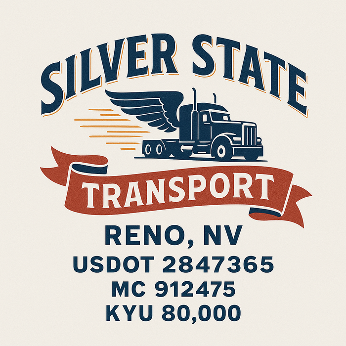 Custom Truck Door Decal Sticker Sign For Trucking, Transport, Logistics, Work Trucks, Semi Trucks With USDOT, MC, CA, KYU, VIN, GVW Regulation Numbers (Set of 2)