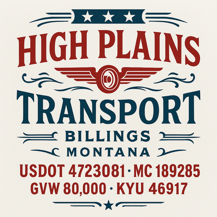 Custom Truck Door Decal Sticker Sign For Trucking, Transport, Logistics, Work Trucks, Semi Trucks With USDOT, MC, CA, KYU, VIN, GVW Regulation Numbers (Set of 2)
