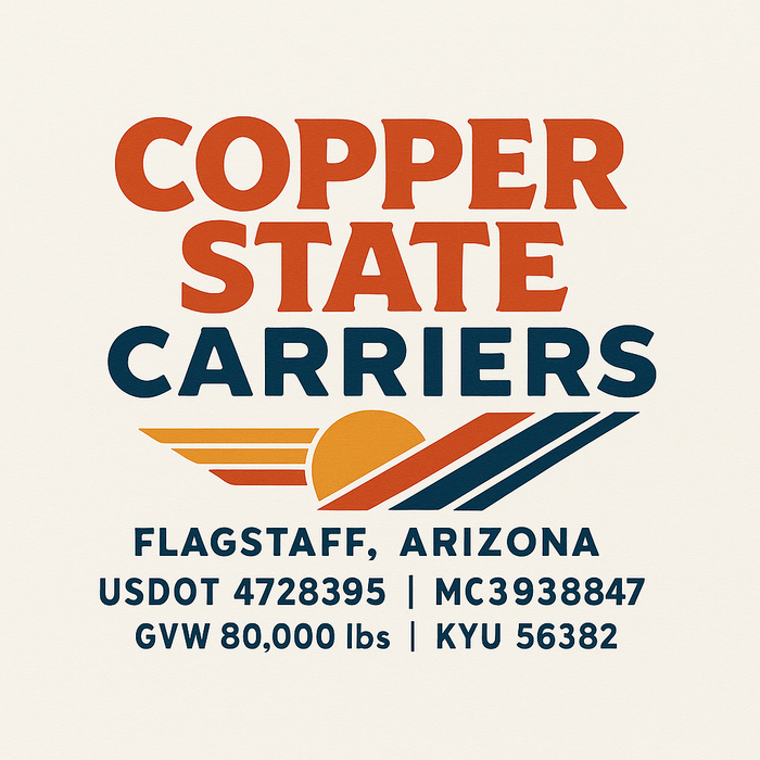 Custom Truck Door Decal Sticker Sign For Trucking, Transport, Logistics, Work Trucks, Semi Trucks With USDOT, MC, CA, KYU, VIN, GVW Regulation Numbers (Set of 2)