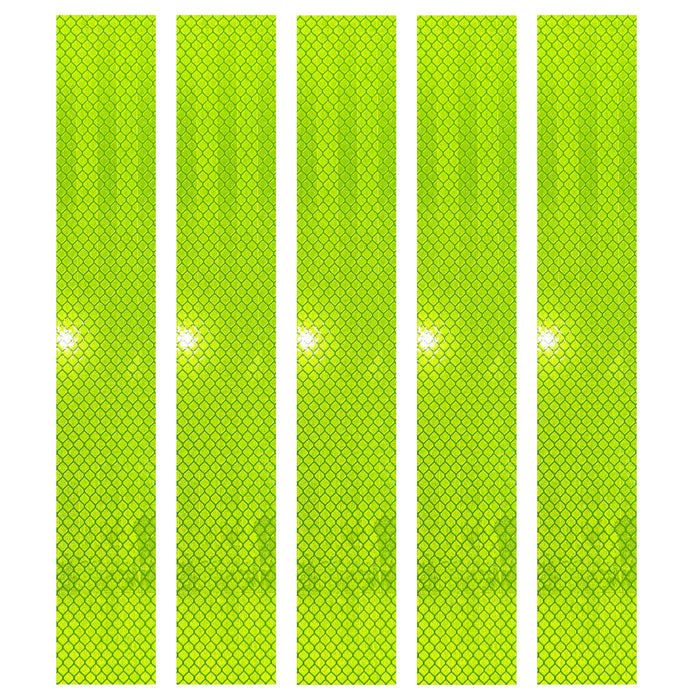 Magnetic DOT Neon Green Reflective Strips | DOT Magnet Reflectors | Different Size Packs