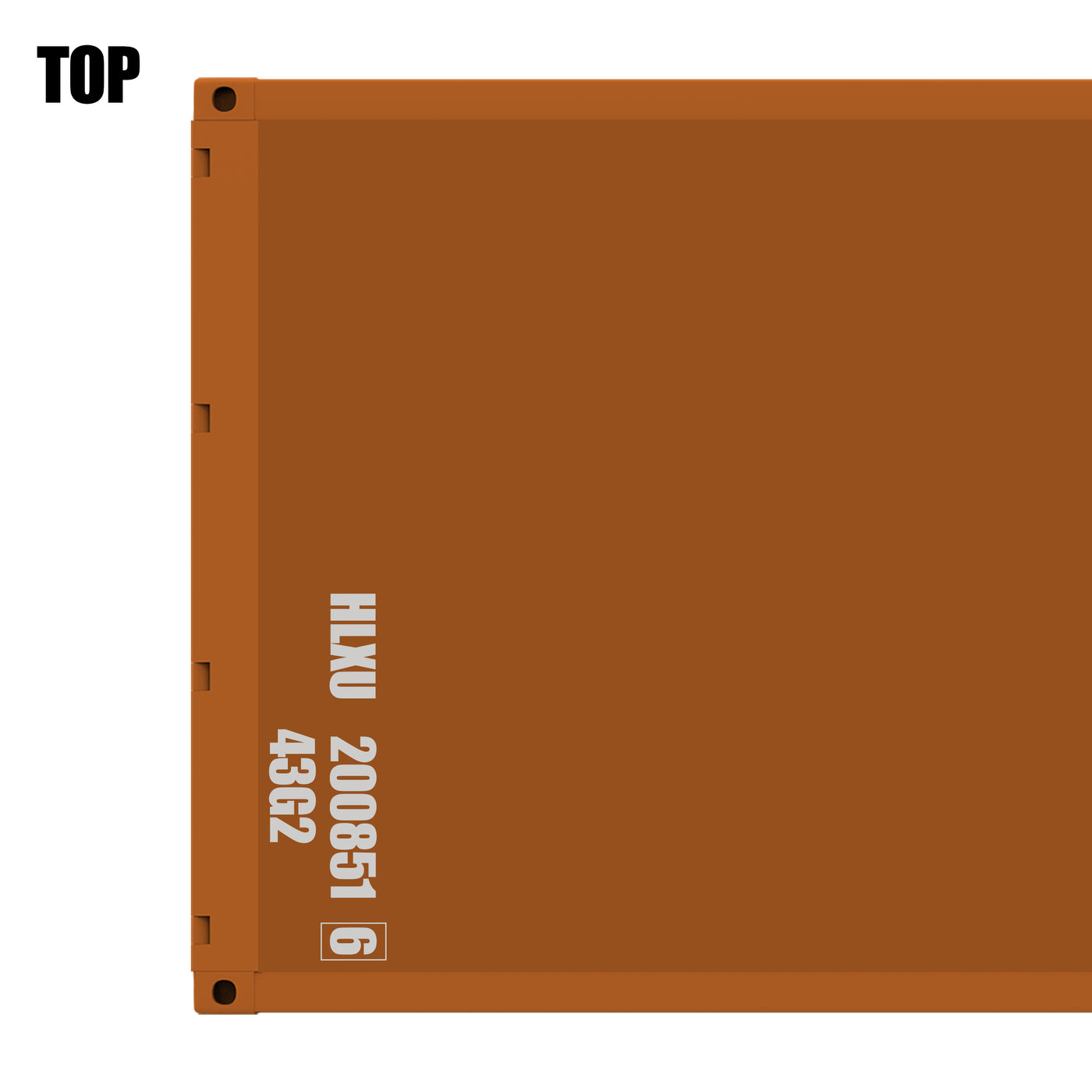Container Id Sticker Top Two Line Shipping Container Identification Number BIC Code Letteri ...