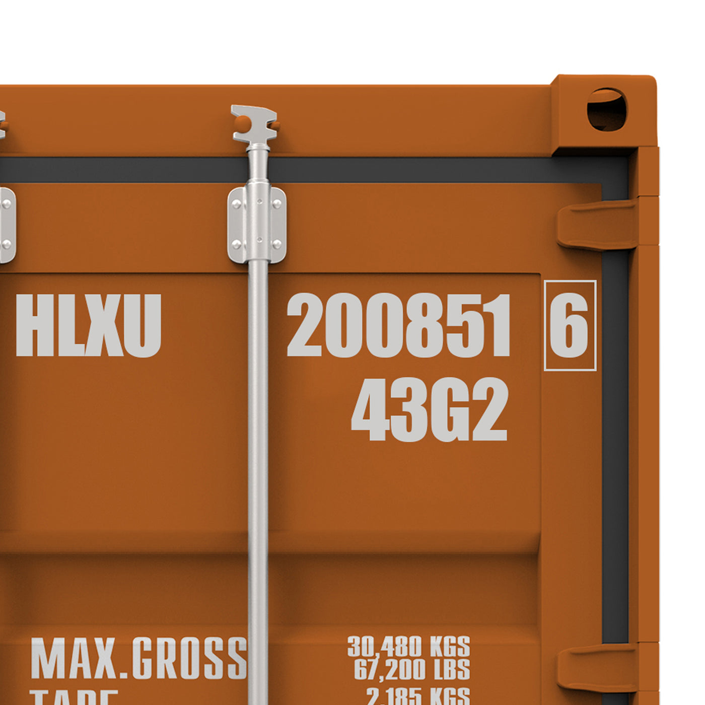 Shipping Container Bic Code Two Line Shipping Container Identification Number BIC Code Lettering D ...