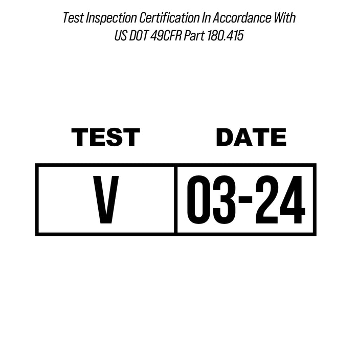 Cargo Tank Inspection Sticker Decal Marking (Test Inspection Certification) | 1 Line | Set of 2