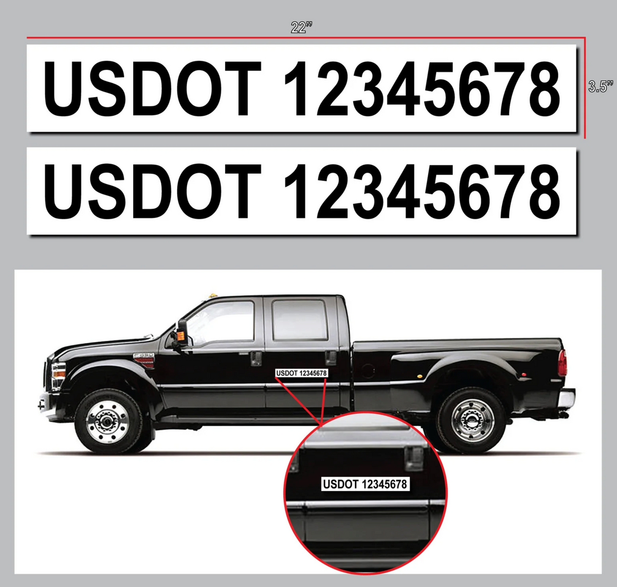USDOT (DOT Compliant) Number Magnet Magnetic Signs (Set of 2) – USDOT ...
