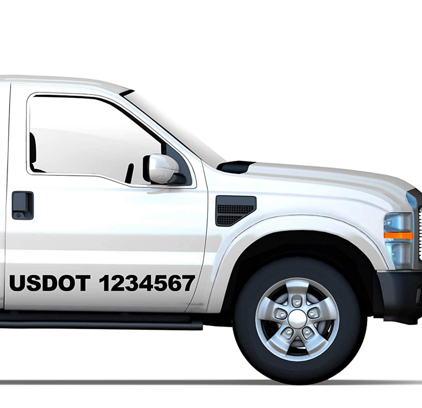 US DOT Number Registration Decal Sticker Vinyl Lettering (Set of 2 ...