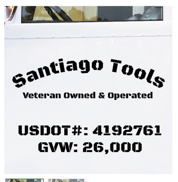 Custom Order for Santiago Tools