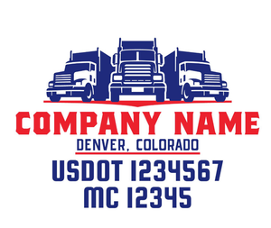 company name door usdot mc lettering decal