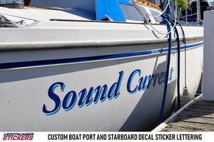 custom boat name lettering decal sticker