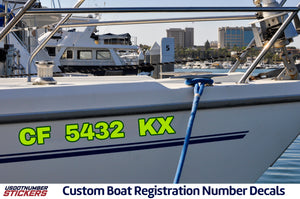 boat registration regulation number decal sticker