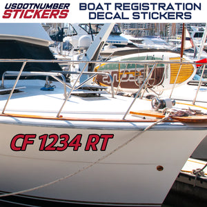 boat registration number decal