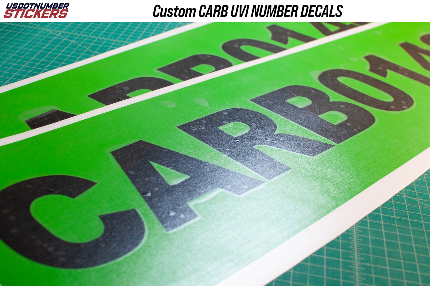 CARB ARB UVI LABEL DECAL STICKER LETTERING (Set of 2) – USDOT NUMBER ...