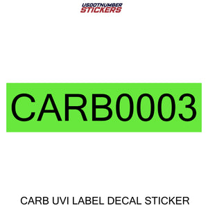 carb uvi label decal sticker