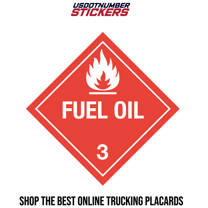 Class 3 Fuel Oil Placard