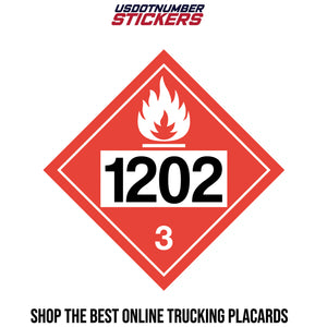 Class 3 Flammable Liquid UN #1202 Placard
