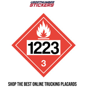 Class 3 Flammable Liquid UN #1223 Placard