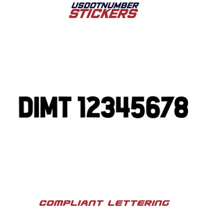 dimt number decal
