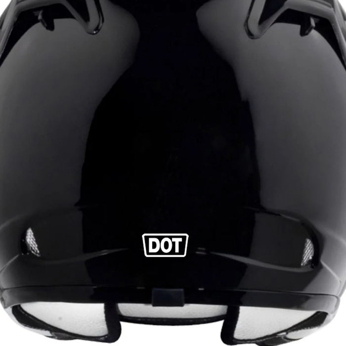 DOT Motorcycle Helmet Vinyl Decal Sticker (D.O.T Label)