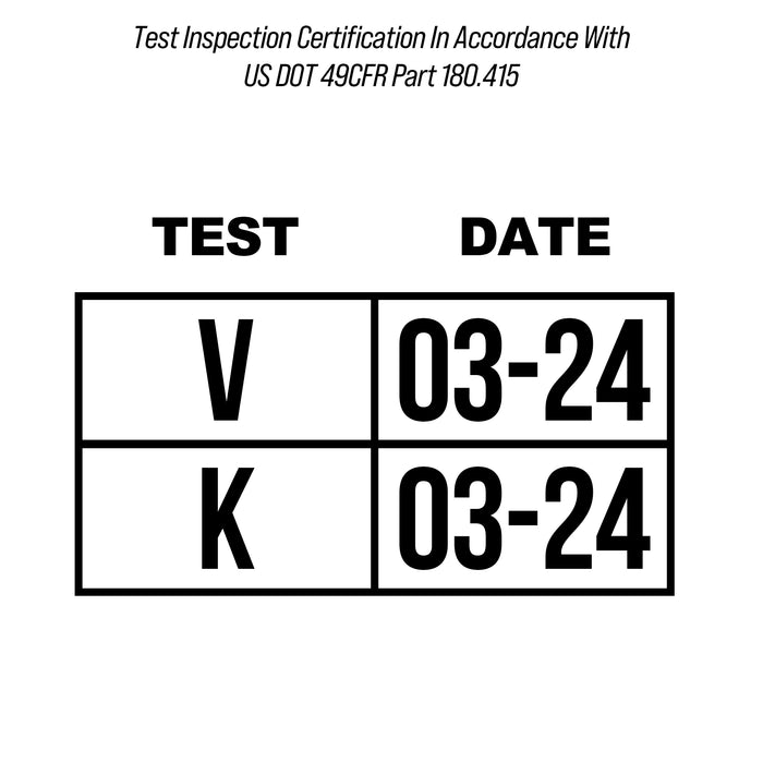 Cargo Tank Inspection Sticker Decal Marking (Test Inspection Certification) | 2 Lines | Set of 2