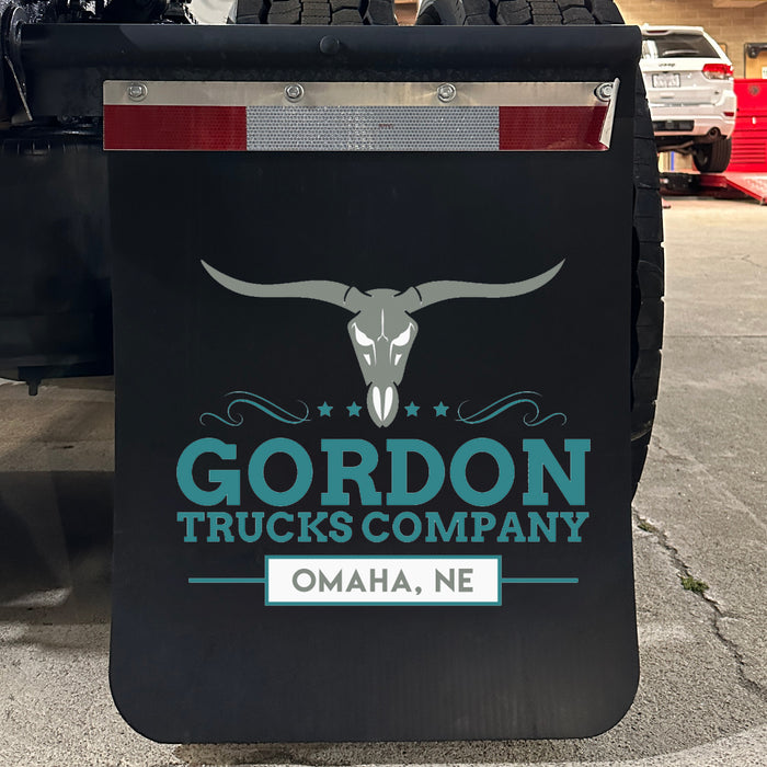 Custom Big Truck (Semi-Truck) Mud Flaps For Business Growth & Brand Building | Set of 2 | Custom Logo v3