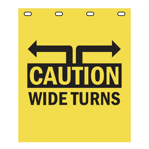 caution wide turn mud flaps