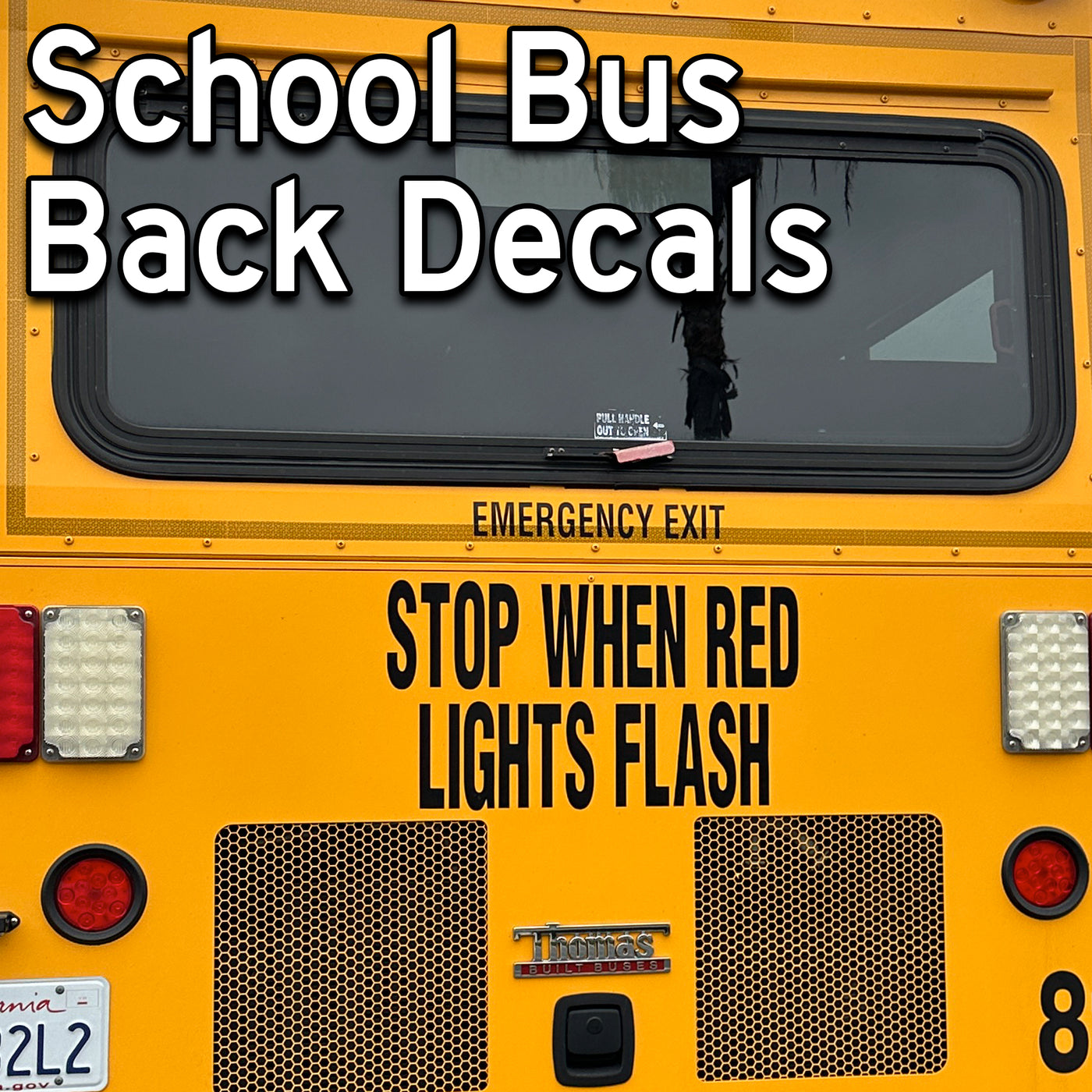 Bus Number Sticker School Bus CAP Rear Decal Stickers (1-Pack) – USDOT NUMBER STICKERS