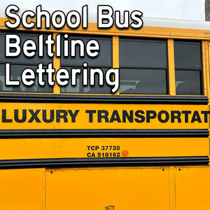 school bus belt line lettering