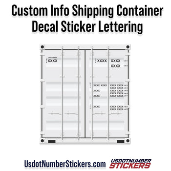 Custom Shipping Container Decal Sticker Lettering – USDOT NUMBER STICKERS