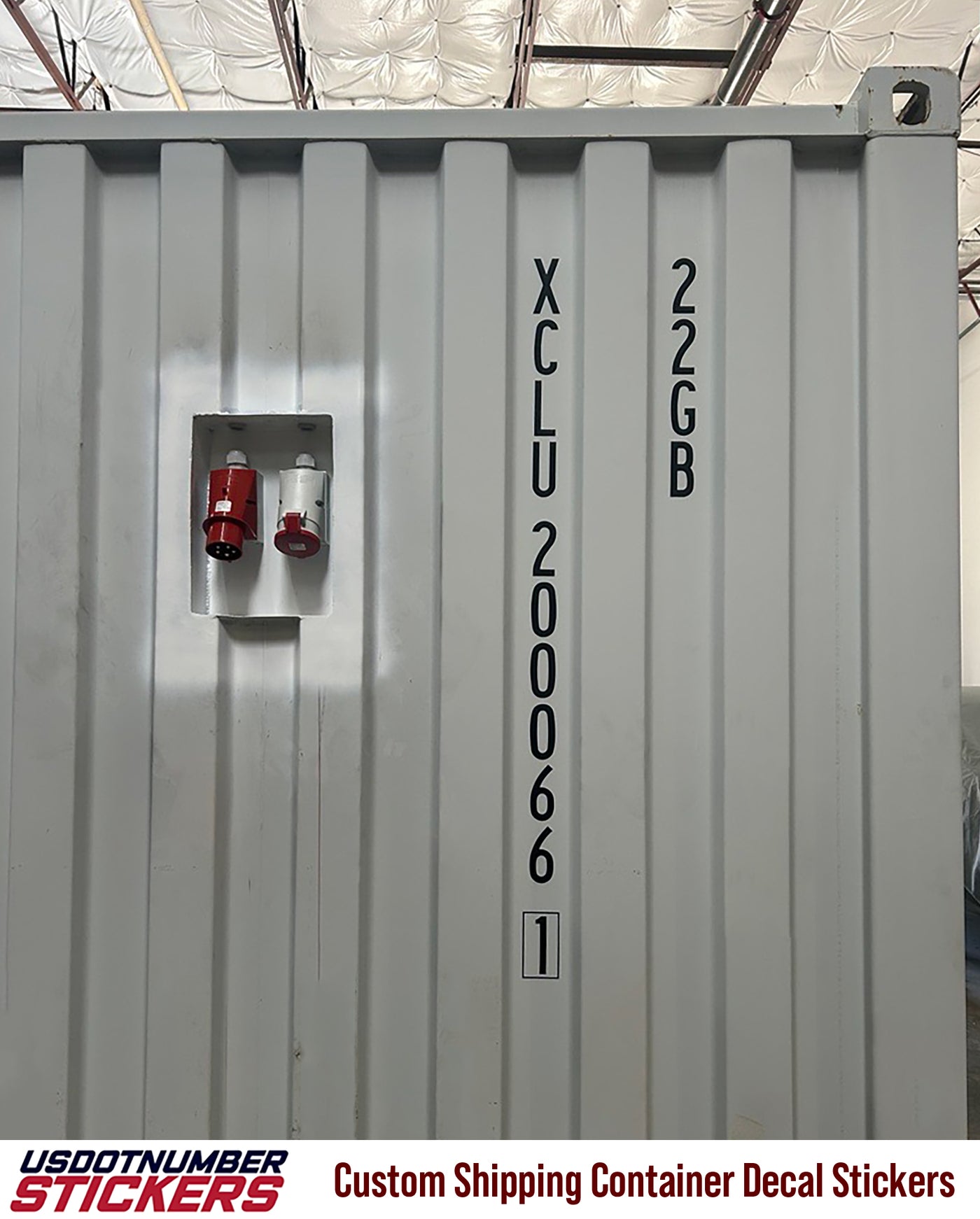 Two Line Side Vertical Shipping Container Identification Number BIC Co ...