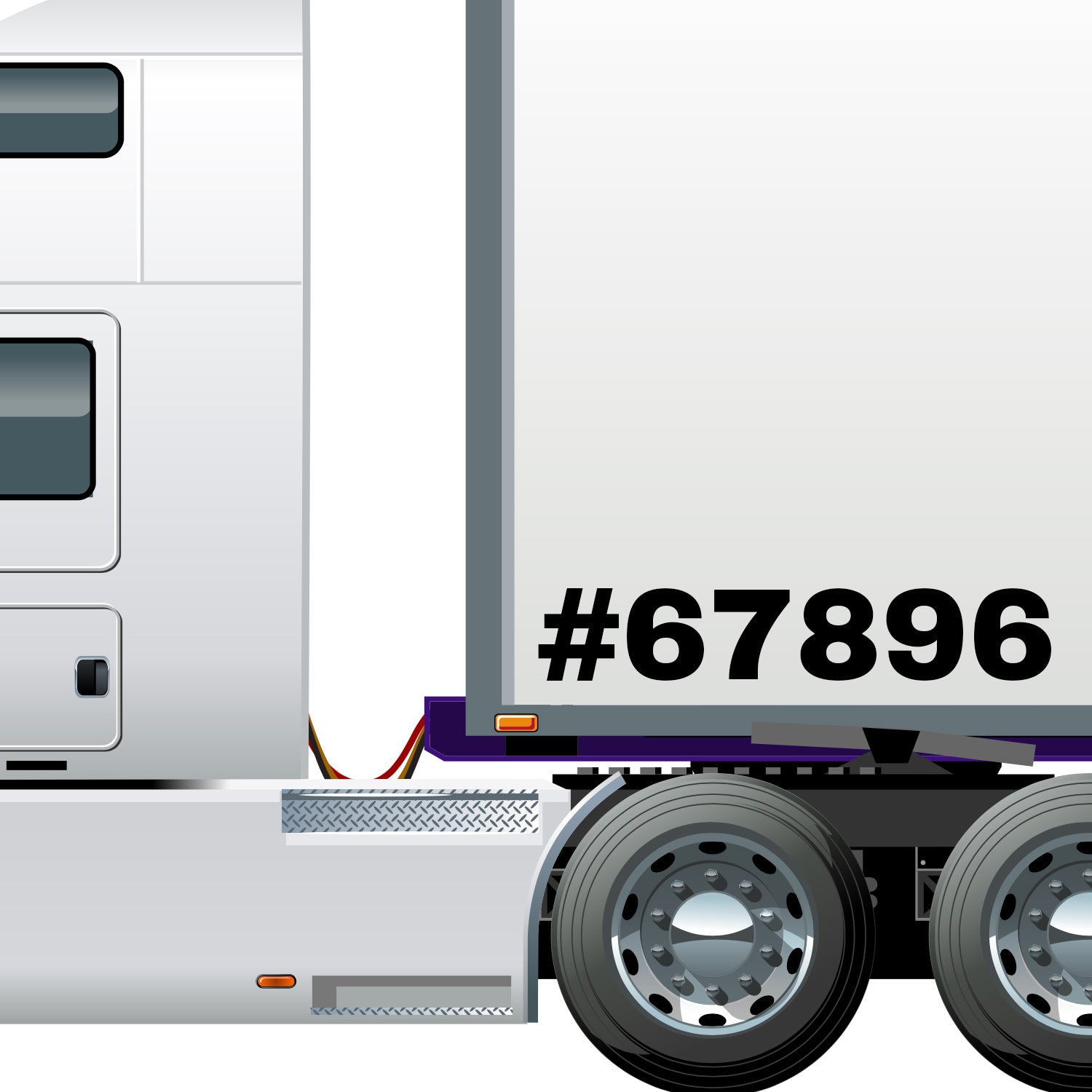 カーコ様ありがとうございます(⁎ᴗ͈ˬᴗ͈⁎) US DOT, MC & GVW Number Decal Sticker (Set of 2) – USDOT