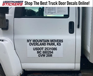 custom truck door decals