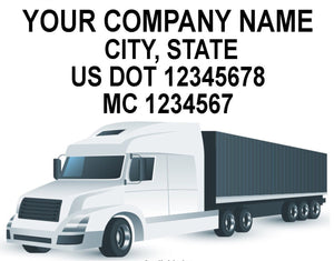 trucking company usdot mc lettering