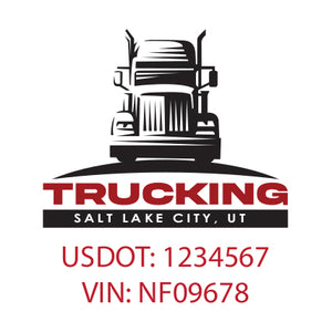 trucking door logo decal usdot mc