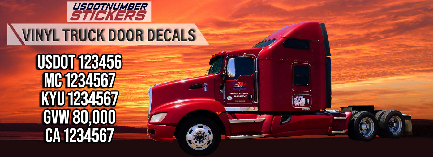 Trucking Company Vinyl Lettering Decal with US DOT Number – VINYL TRUCK DECALS Trucking Company Vinyl Lettering Decal with US DOT Number – VINYL TRUCK DECALS